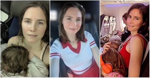 Amanda Knox with her kids.