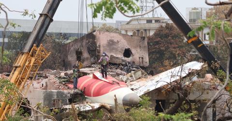 The aftermath of the Air India plane crash.