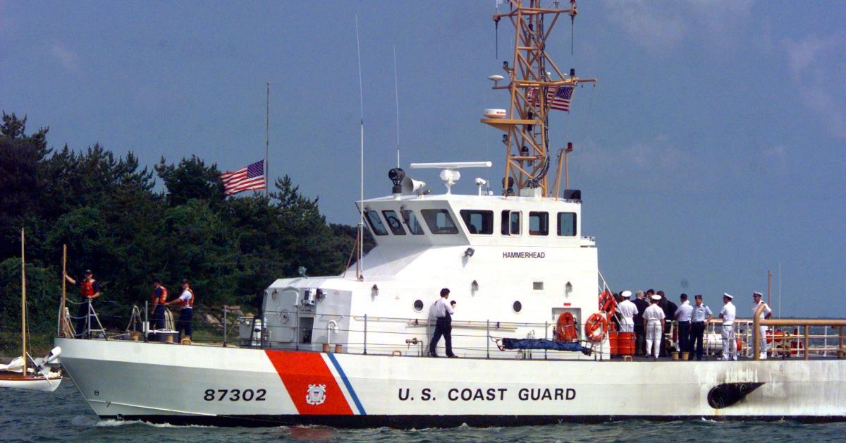 The Coast Guard provided security for the family to and from the U.S. Navy Destroyer BRISCOE as part of a burial at sea for John F. Kennedy Jr., his wife Carolyn and her sister Lauren Bessette