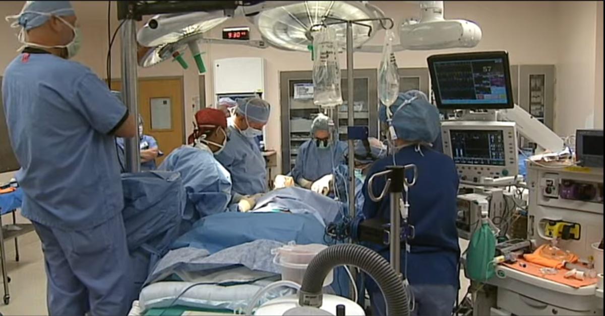 Surgeons operate on Connie Culp at the Cleavland Clinic. 