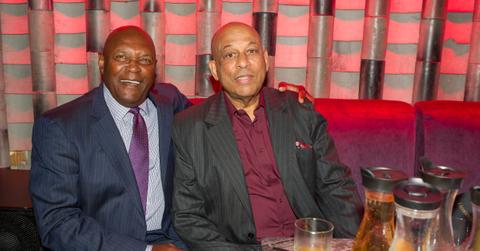 Vida Blue and Orlando Cepeda San Francisco Giants baseball legends, sit together at Infusion Lounge on September 8, 2014 in San Francisco, California. (Photo by Kimberly White/Getty Images for Hennessy V.S)