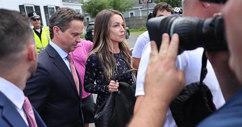 Dedham, MA - June 25: After the jury began deliberations in her murder trial, Karen Read left Norfolk Superior Court. (Photo by Suzanne Kreiter/The Boston Globe via Getty Images)
