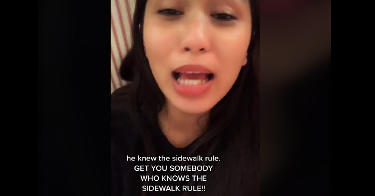 What is the sidewalk rule on tiktok it s a relationship test