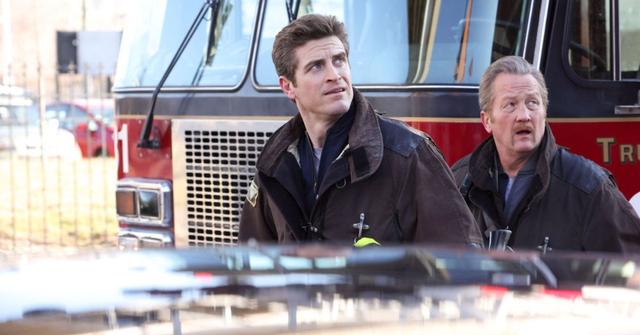 (l-r): Jake Lockett as Carver, Christian Stolte as Randy “Mouch” McHolland