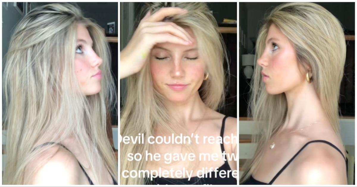 Kat Slovak makes a "Devil Couldn't Reach Me" TikTok video.