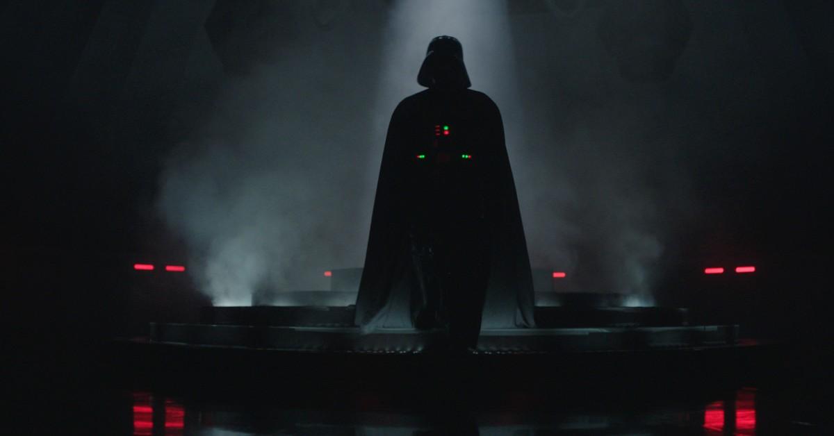 Darth Vader (Hayden Christensen) stands menacingly in his chambers. 