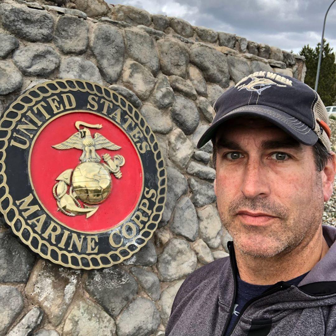 host of shark week  rob riggle marines