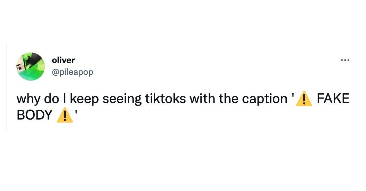 Do You Keep Seeing the Phrase "Fake Body" on TikTok? Here's Why