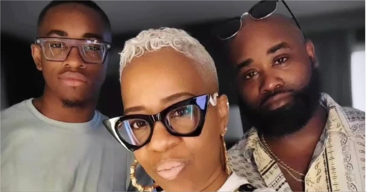 Malachi Chaney, his mother, Ayesha Chaney, and father, Tray Chaney, pose for a selfie.