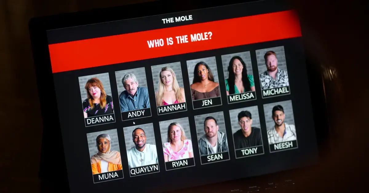 The Mole Season 2 contestants on a tablet screen