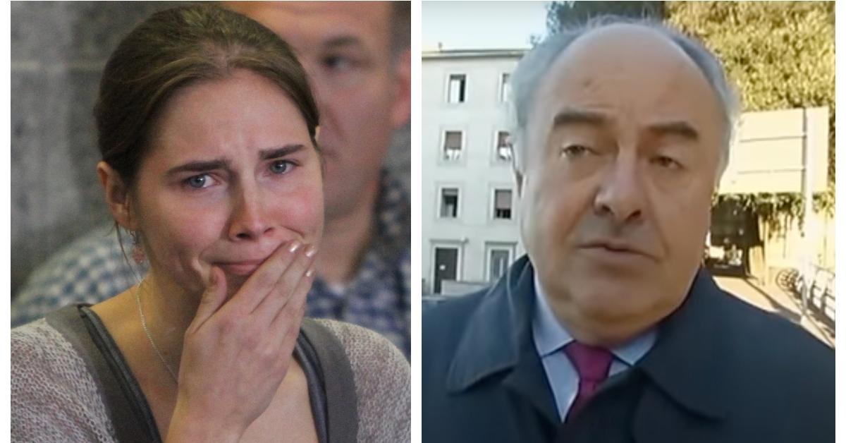 (L-R): Amanda Knox; Giuliano Mignini