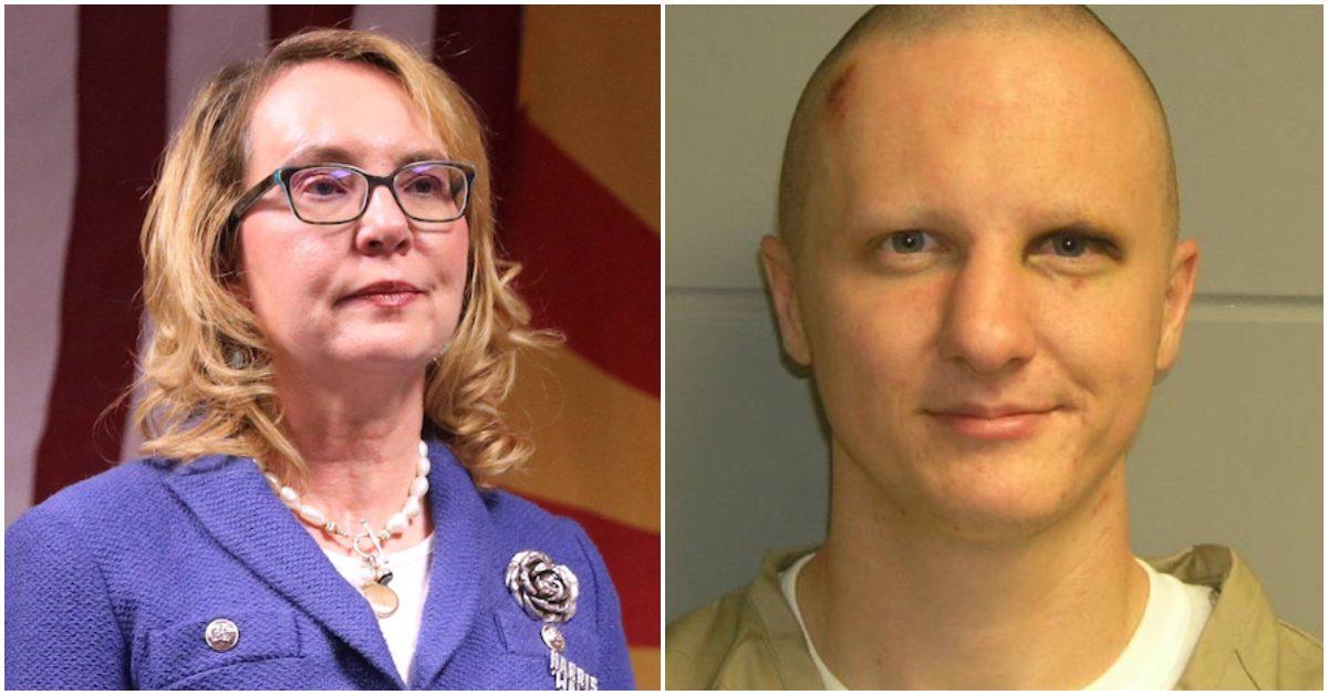 Gabby Giffords and the man who shot her, Jared Lee Loughner.