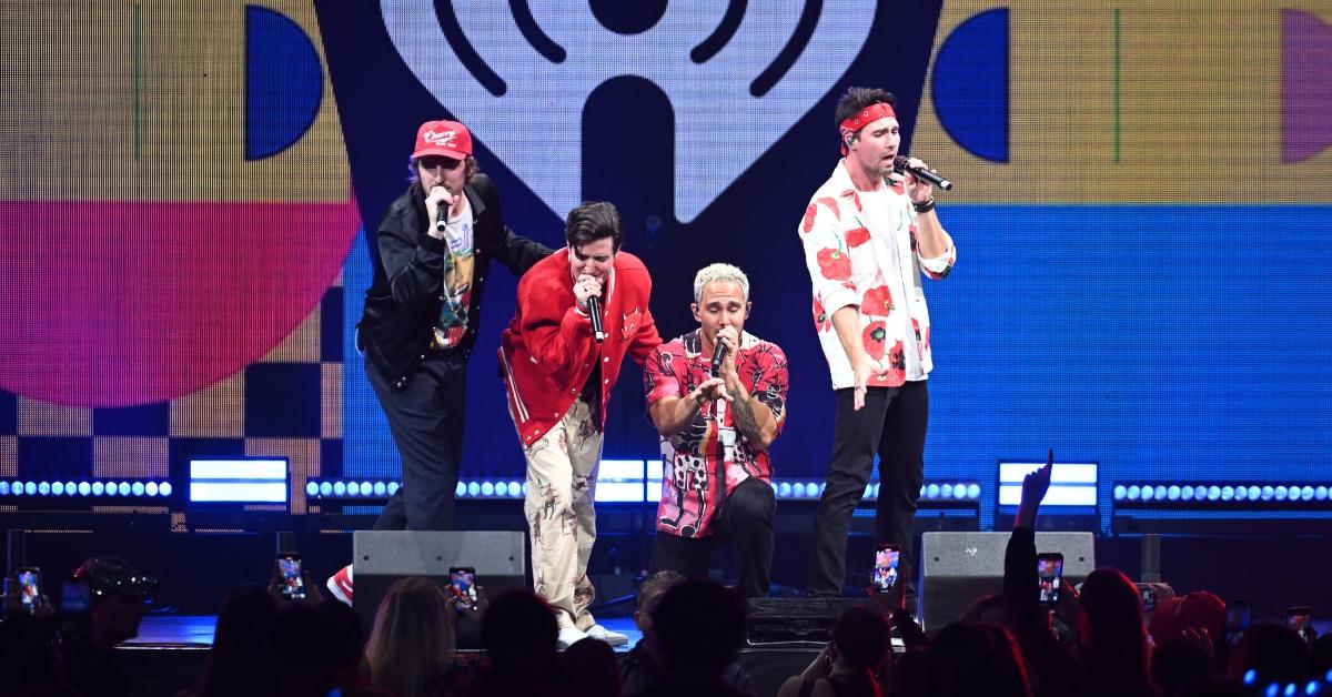 Big Time Rush performs during iHeartRadio Y100’s Jingle Ball 2022.