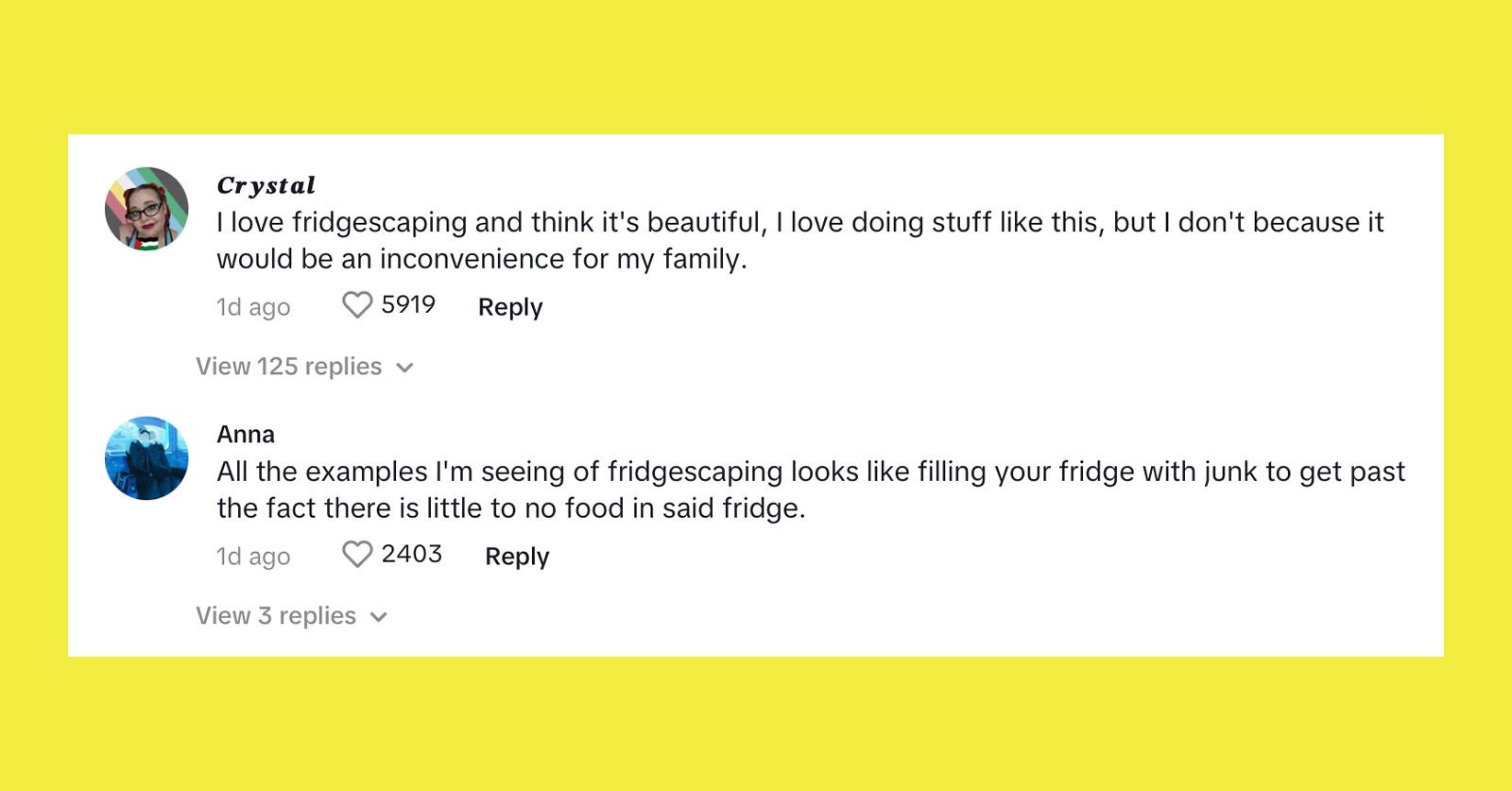 fridgescaping comments