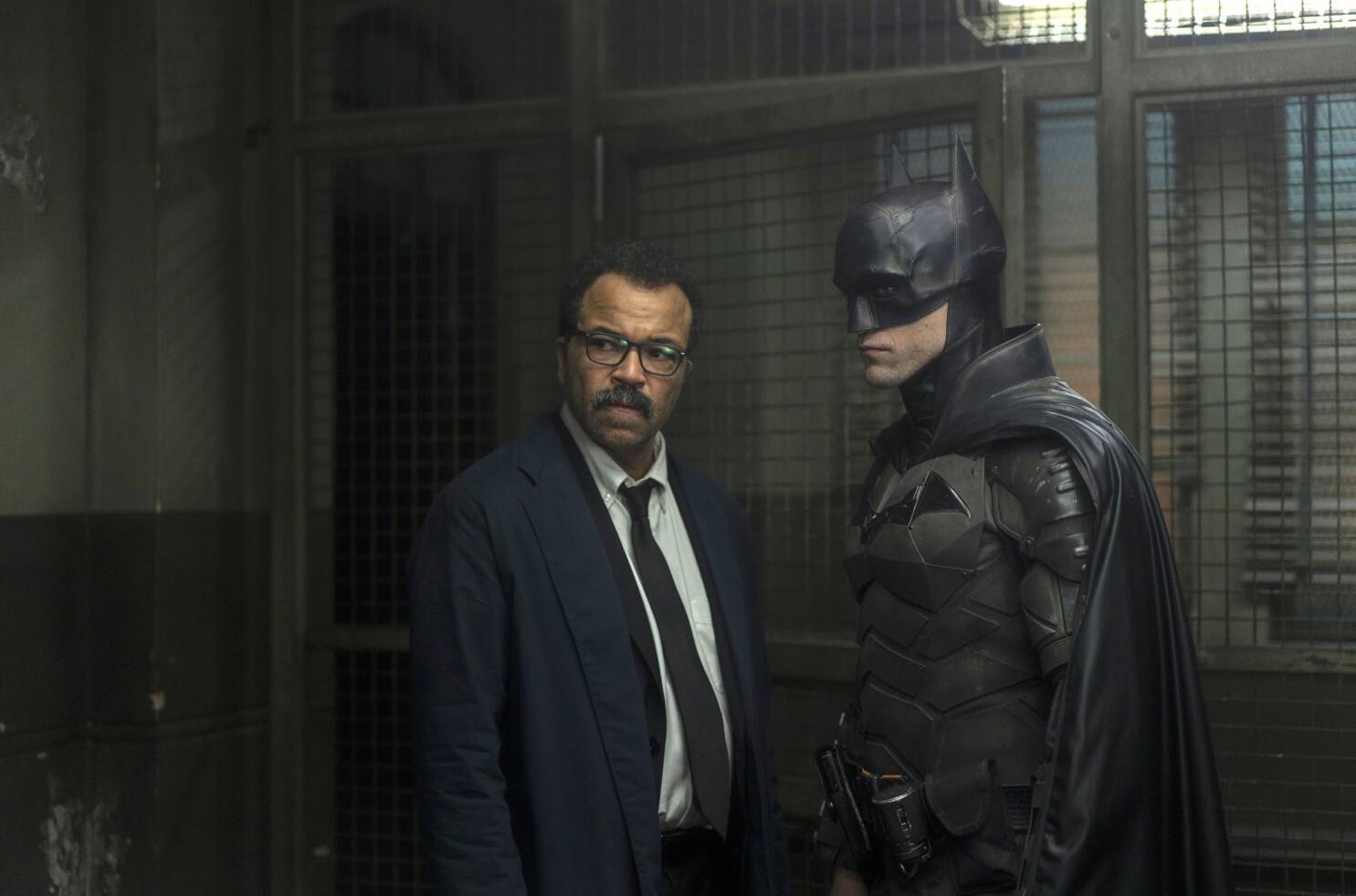 Robert Pattinson and Jeffrey Wright in 'The Batman.'