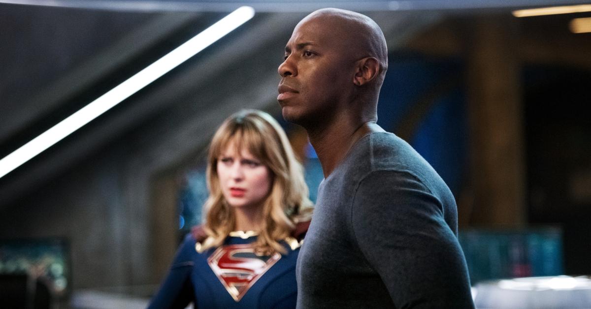 Melissa Benoist and Mehcad Brooks in "Supergirl."