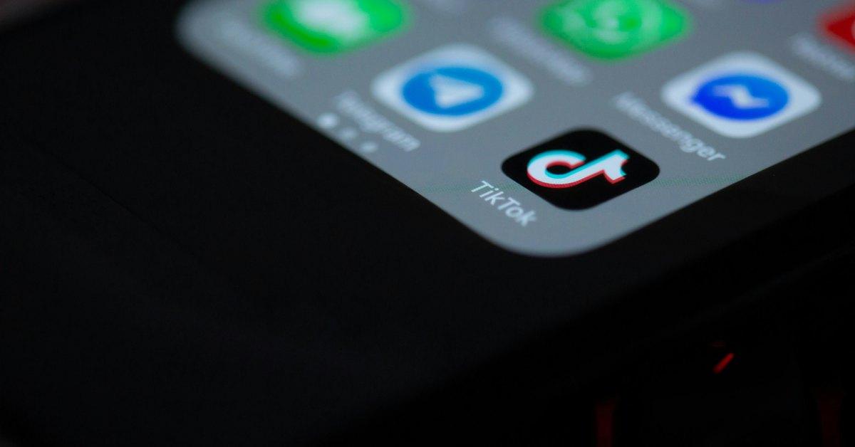 TikTok app on a phone.