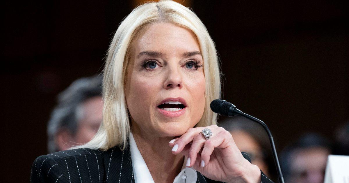 Pam Bondi and her engagement ring at the 2025 Senate Nomination Hearing.