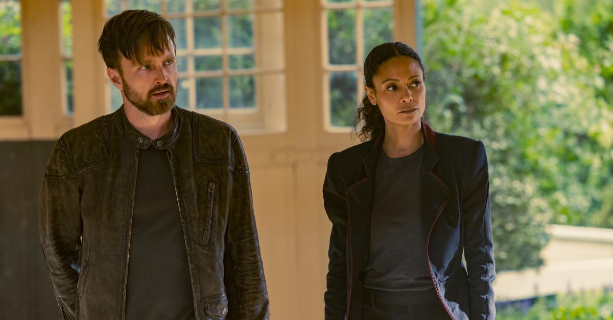 Aaron Paul and Thandiwe Newton in 'Westworld'