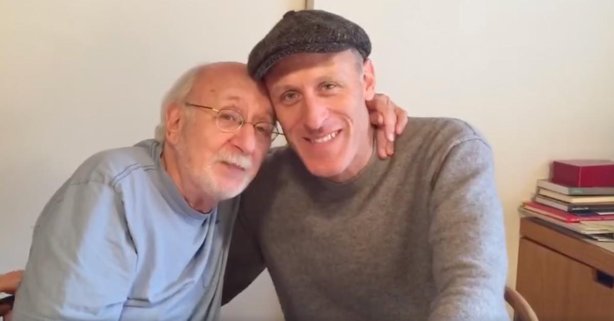 Peter Yarrow hugging his son, Christopher.