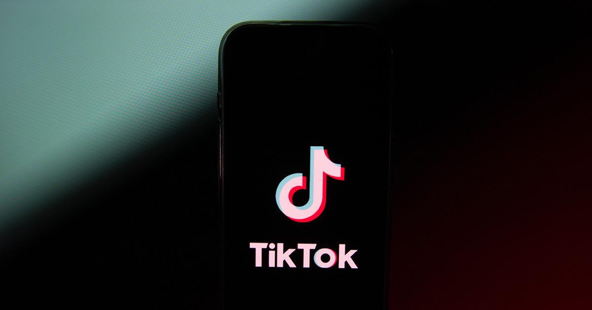 TikTok logo on a phone screen. 