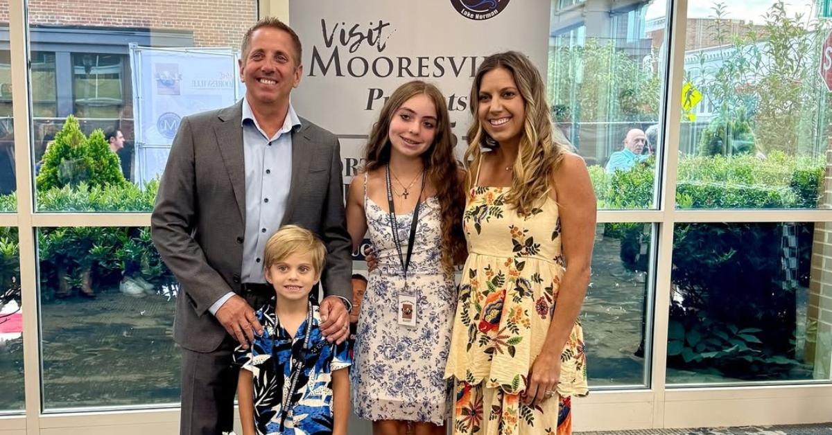 Greg Biffle with his family at a NC Auto Racing Hall of Fame event.
