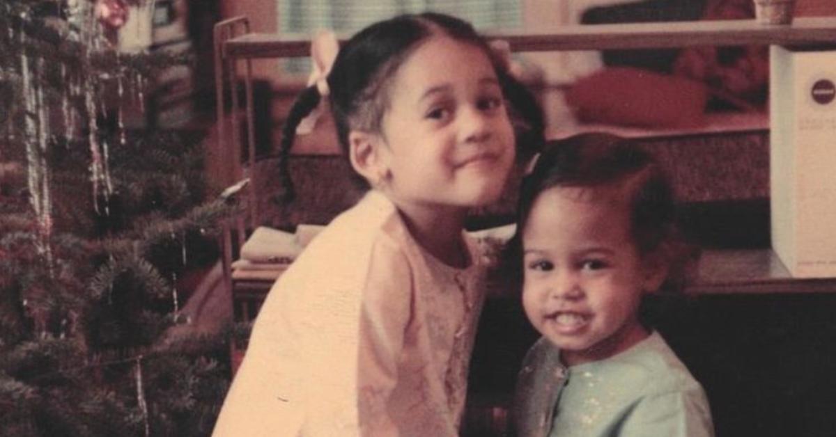 Kamala Harris and her sister Maya when they were toddlers.