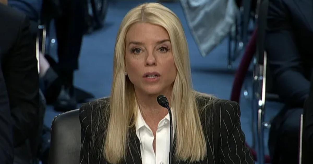 Pam Bondi during her confirmation hearing for the United States attorney general position on Jan. 15, 2025.