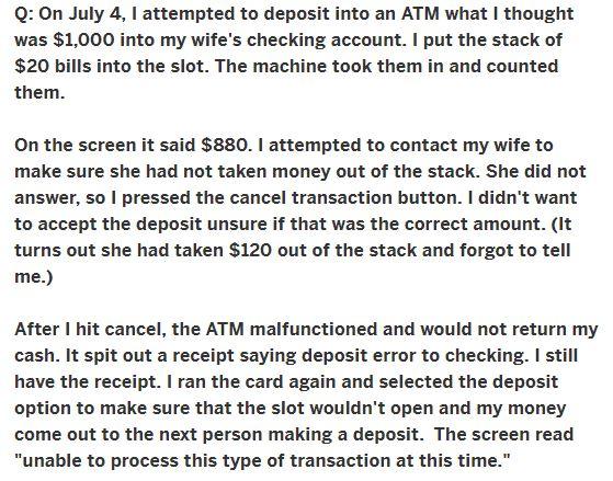 atm malfunction