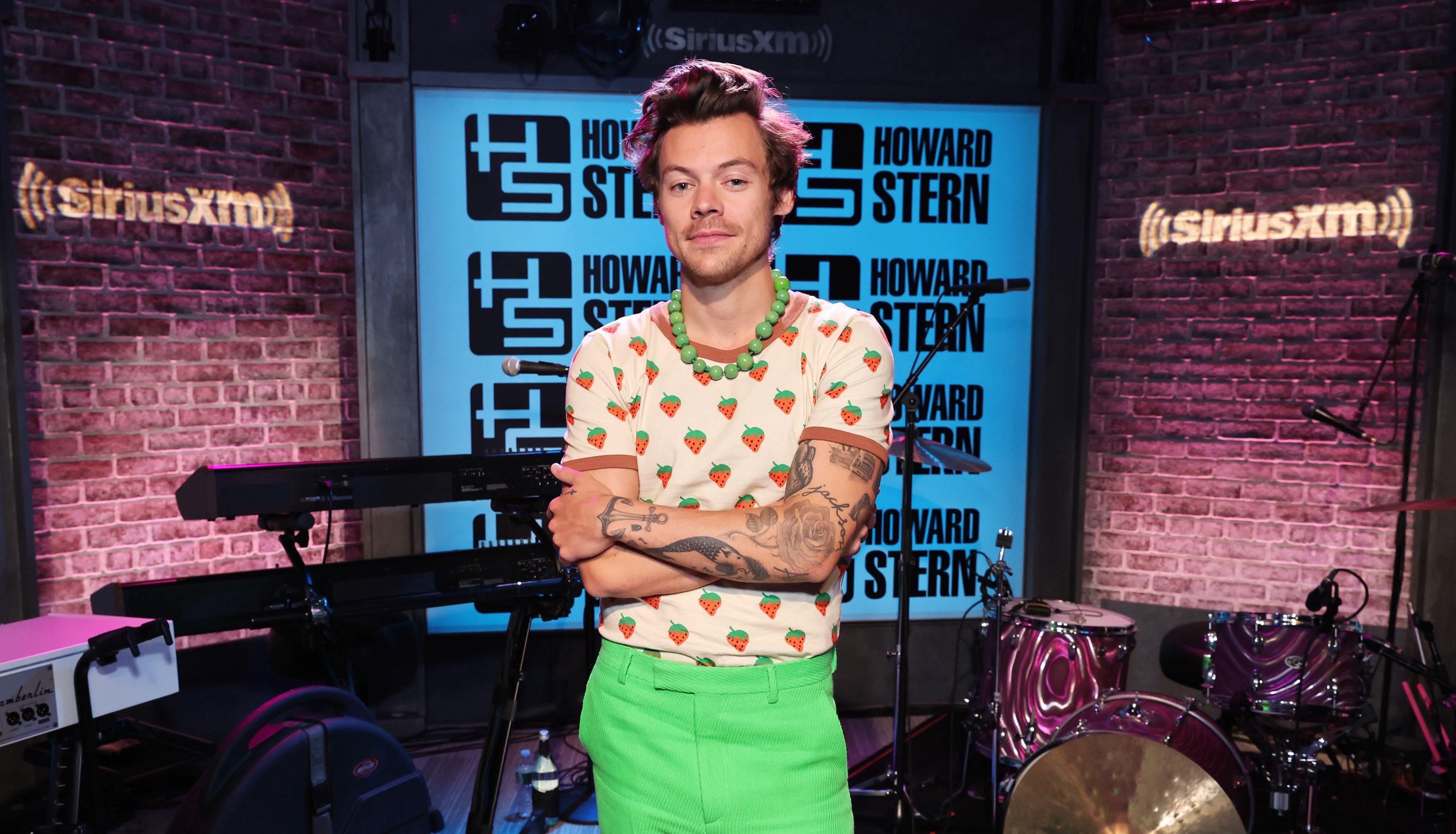 Harry Styles visits 'The Howard Stern Show' on May 18, 2022 