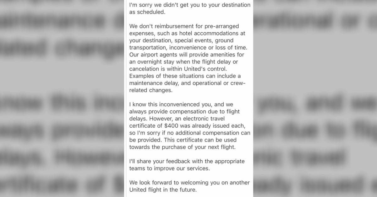 United Airlines email