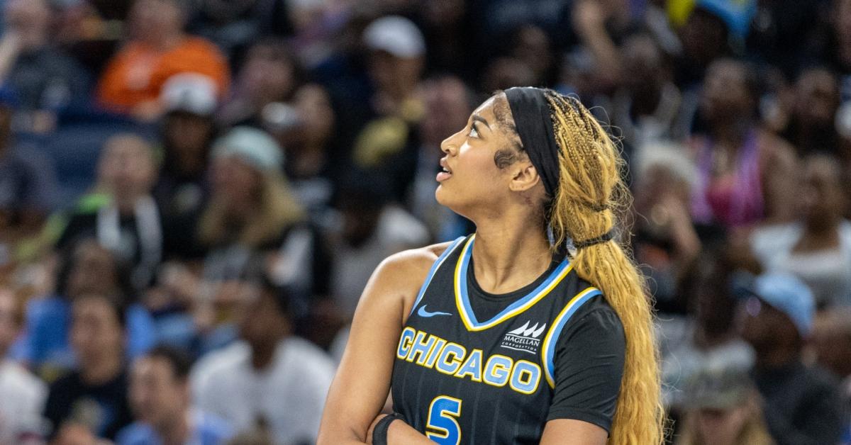 Angel Reese playing for the Chicago Sky
