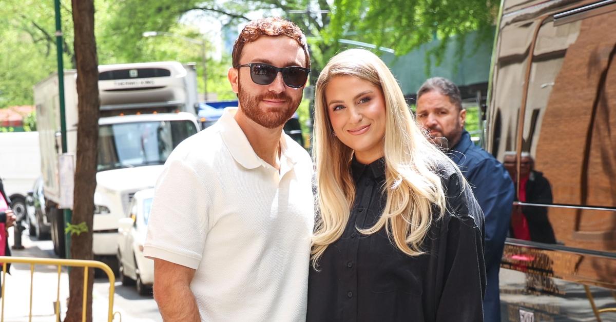 meghan trainor with husband daryl sabara in new york city 2023