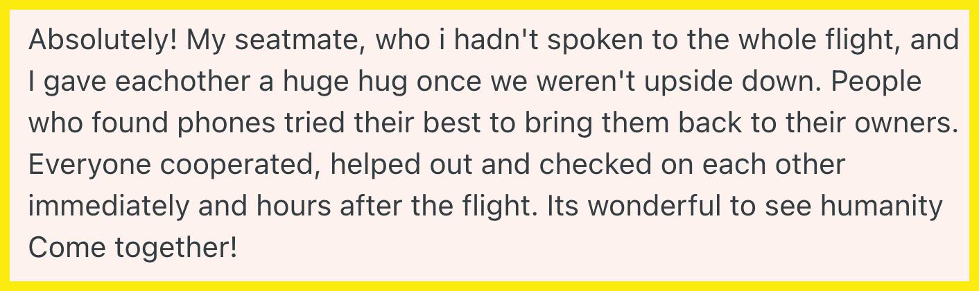 A passenger who survived the Delta plane crash does an AMA on Reddit.