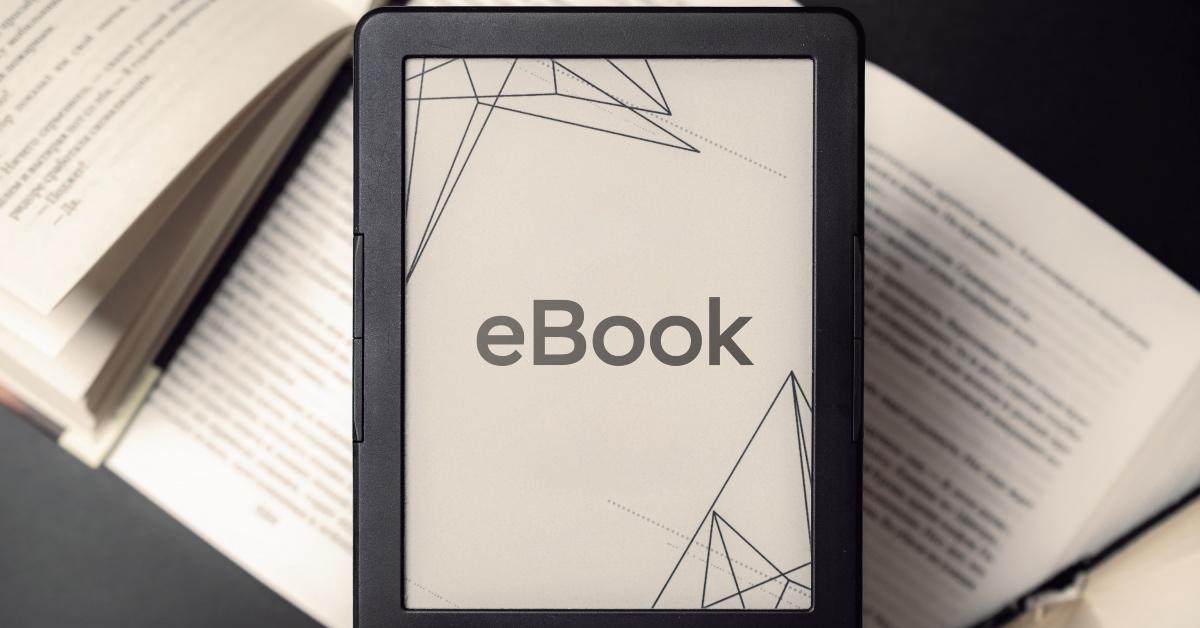 Photo of an e-book reader like Kindle.