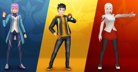 The three teams in 'Pokémon GO'