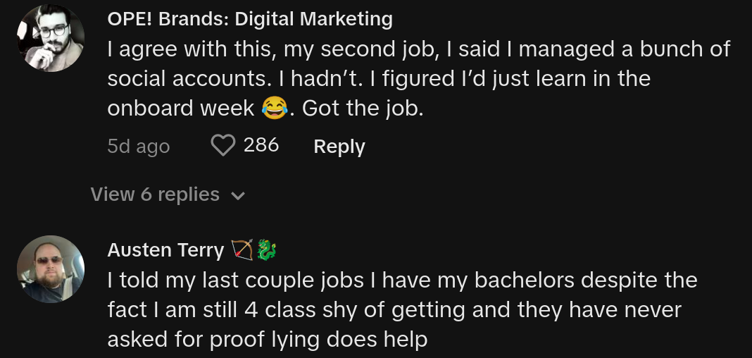 companies want to hire liars