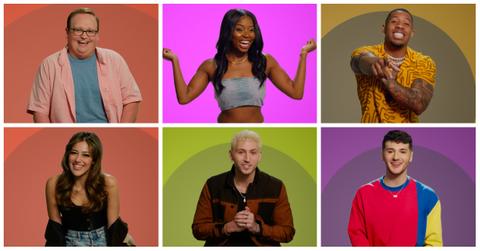 (L-R) Brandon Baker, Quori-Tyler "QT" Bullock, Kyle Fuller, Lauren LaChant, Myles Reed, and Jordan Staff from Season 6 of 'The Circle'