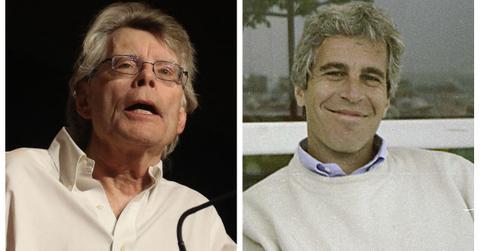 (L-R): Stephen King; Jeffrey Epstein