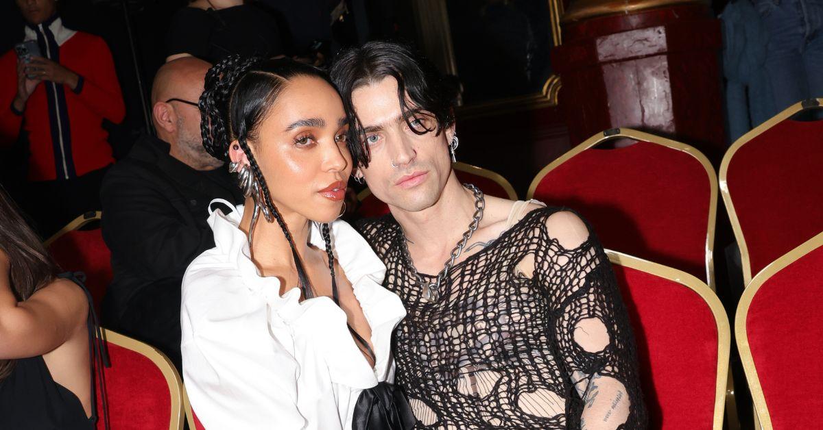 FKA Twigs and Jordan Hemingway attend the Viktor & Rolf Haute Couture Fall/Winter 2023/2024 show as part of Paris Fashion Week 