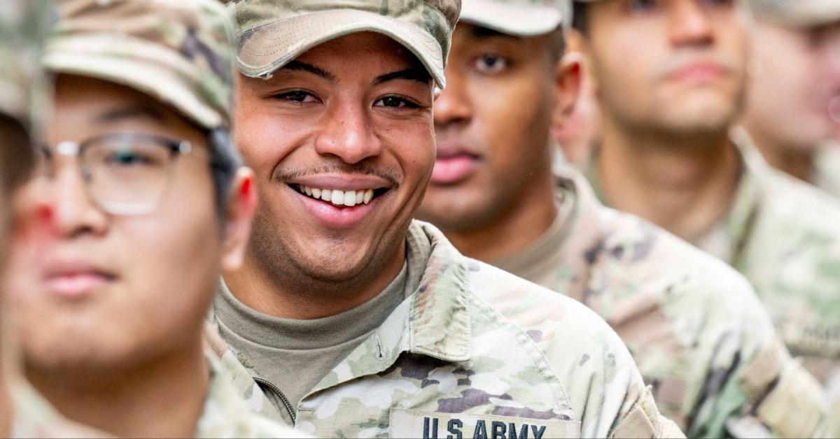 U.S. Army troops in New York City for a Veteran's Day parade. 