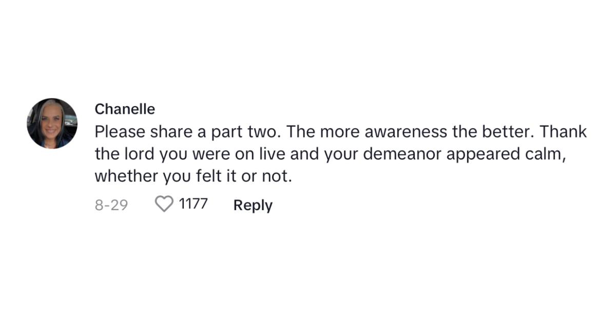 A commenter asking for an update after the potential abduction