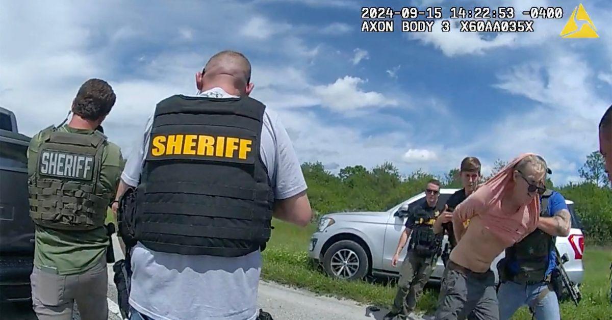 Ryan Routh being taken into custody the day of the assassination attempt