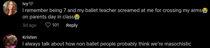 Ballerina shares ballet rules, internet is horrified