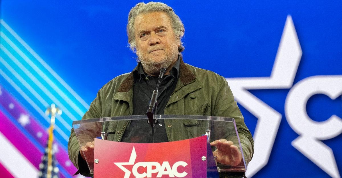 Steve Bannon speaks at the 2024 Conservative Political Action Conference (CPAC) 