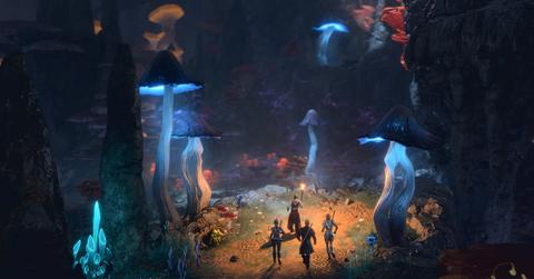 'Baldur's Gate 3' Party of companions exploring the Underdark.