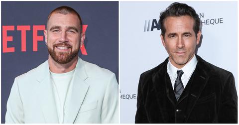 (l-r): Travis Kelce and Ryan Reynolds
