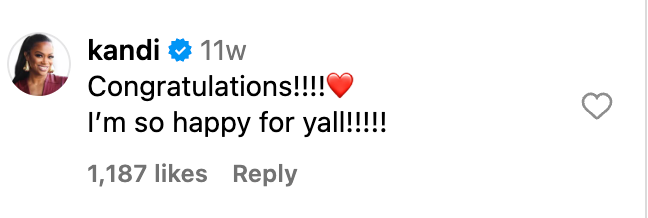 Kandi Burruss posting on Chase Chrisley's post.