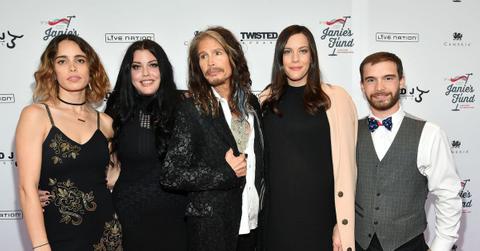 (l-r): Chelsea Tyler, Mia Tyler, Steven Tyler, Liv Tyler and Taj Tallarico