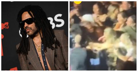 Fan Rips Out Lenny Kravitz's Signature Dreadlocks